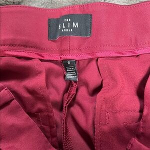 Banana Republic Red Slim Ankle Capris, sz 6